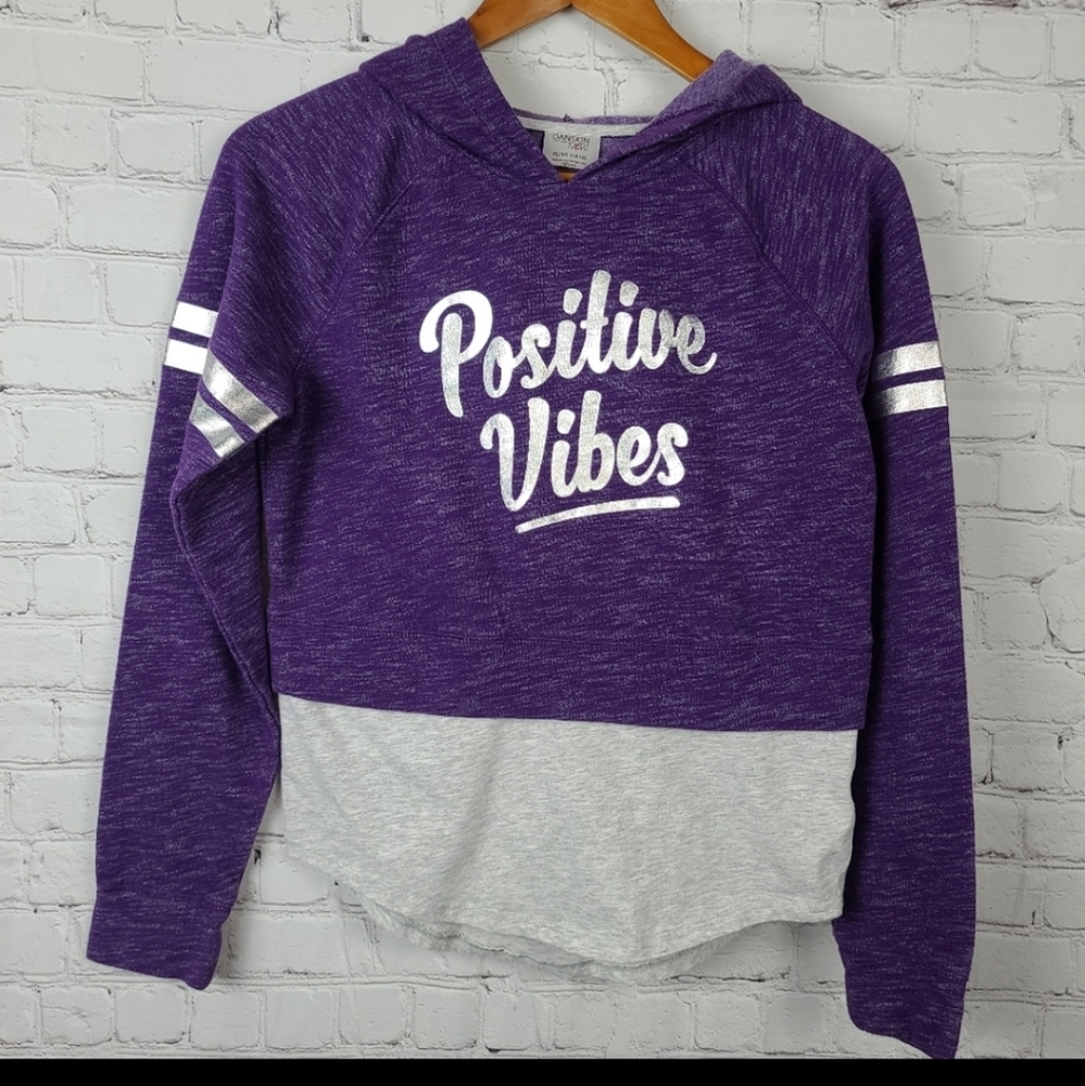 Danskin Now Hoodie Purple gray & silver